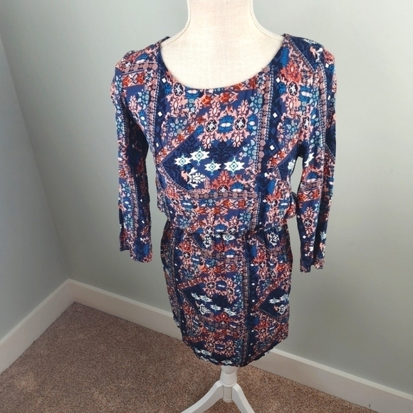 Divided By H&M Women’s Multicolor Elastic Waist Dress With Pockets Size 2 - Picture 1 of 8